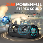 Portable Bluetooth Speaker, 25W, IPX7 Waterproof, 16H Playtime, TWS, Black