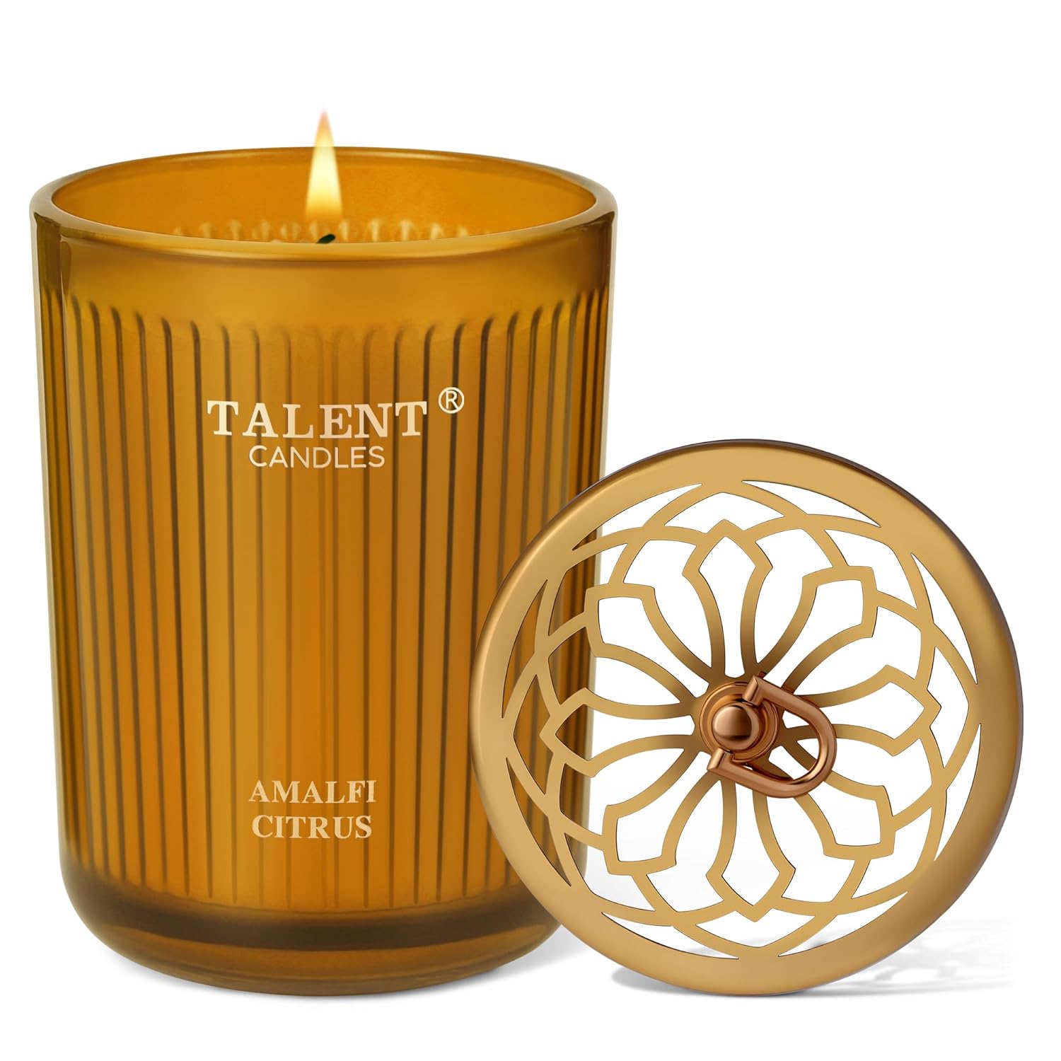 Jar Candles For Home Scented | Aromatherapy Candles Gifts For Women & Men | Natural Soy Candle | 8.4Oz Traditional Style | Amalfi Citrus