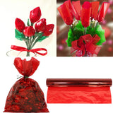 Cellophane Wrap Roll Red | 100’ Ft. Long X 16” In. Wide | 2.3 Mil Thick Transparent Red | Gifts, Baskets, Treats, Cellophane Wrapping Paper | Colorful Cello Christmas, Holiday Color