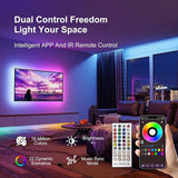 200FT RGB LED Strip Lights Bluetooth Music Sync Remote App Control Bedroom Lights