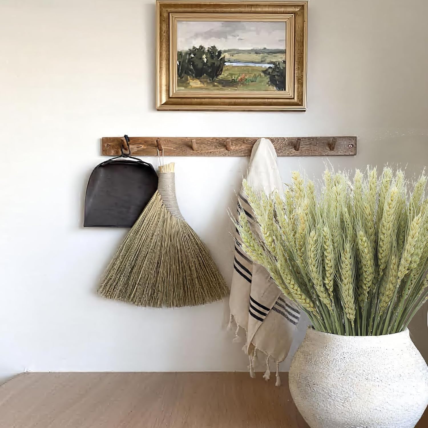 100 Pcs Dried Wheat Stalks Bundle Natural Dried Wheat Sheaves Stems Wheat Grass Dried Flowers Arrangement Bouquet For Wedding Party Table Centerpiece Fall Harvest Wreath Boho Decor Farmhouse