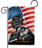 Breeze Decor The Time is Always Right Garden Flag - Patriotic Martin Luther King Day MLK Civil Stars United State American - House Decoration Banner Small Yard Gift Double-Sided Made in USA 13 X 18.5
