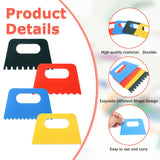 4Pcs Paint Scraper Tool, Plastic Putty Knife Textured Art Tools For Plaster, Diy Graffiti Oil Painting And Drawing Play For Texture Art On Canvas, Putty Acrylic Plaster Art Pottery Scraper Tool