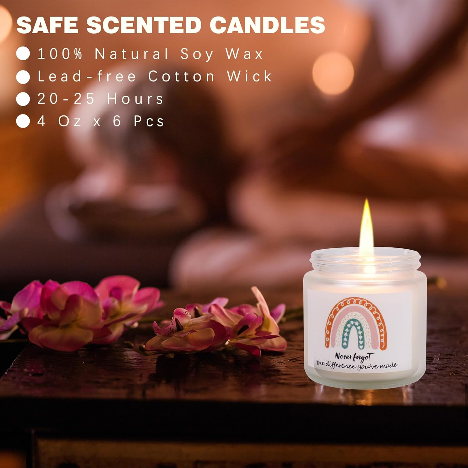 9 Pieces Thank You Appreciation Gifts Thank You Scented Candles 3.5 Oz Awesome Inspirational Candles Christmas Gifts For Employee Coworker Teacher Nurse