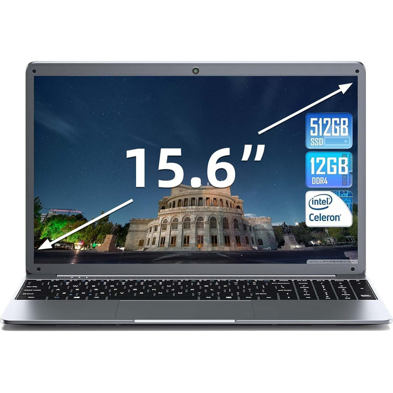 15 Inch Laptop, 12Gb Ram 512Gb Ssd, Quad-Core Intel Celeron N5095, Fhd Ips 192