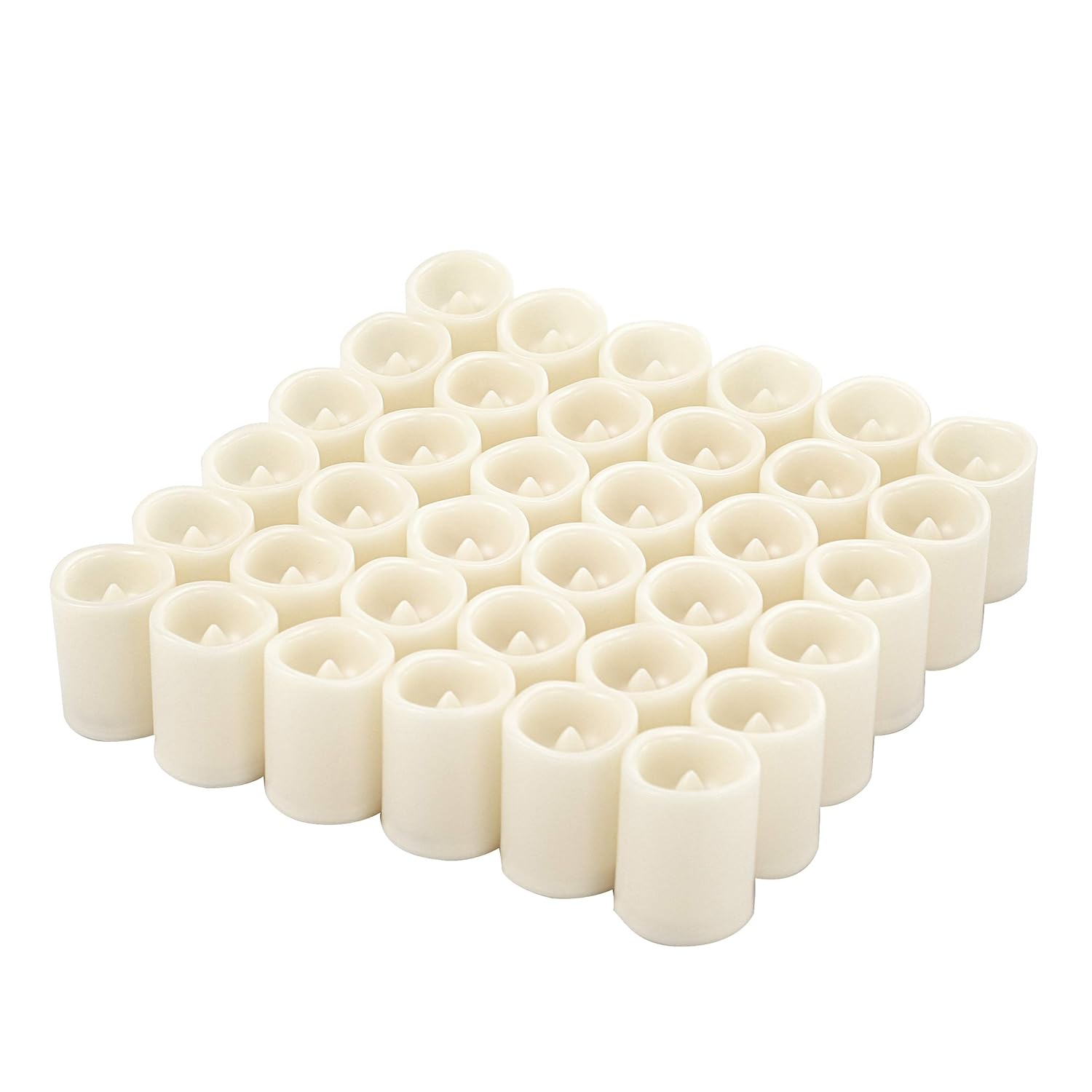 Battery Operated Flameless Votive Tea Lights Realistic Bright Flickering Electric Fake Tealight Led Candles Halloween Pumpkin Christmas Wedding Party Festival Celebration Tabletop Decorations 36 Pack