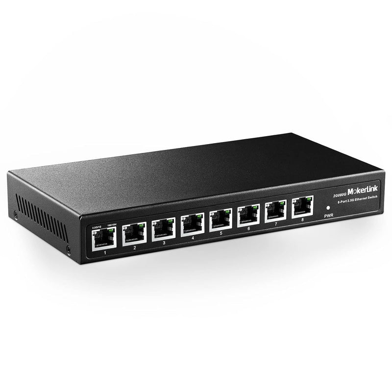 8 Port 2.5G Ethernet Switch, 8 X 2.5Gbase-T Ports, Compatible With 10/100/1000