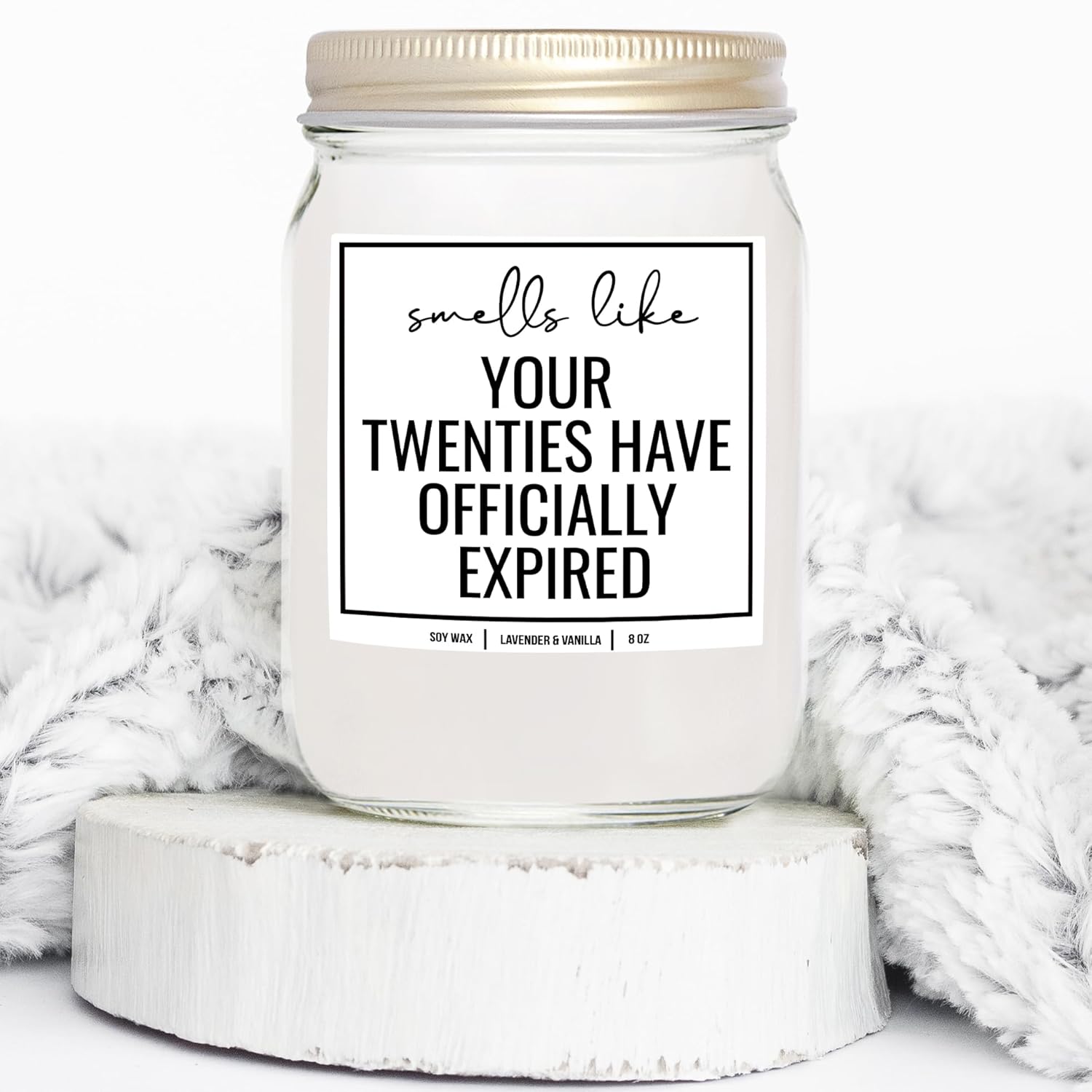 You Nique Designs 30Th Birthday Candle Gifts For Women Men, 4 Oz, 30Th Bday Candle For Her Him, Dirty Thirty 30 Year Old Birthday, Happy B-Day For Turning 30 (Lavender & Vanilla)