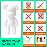 Diy (Blank Mold, 9 Inch) Fluid Bear + Bear Keychain, Figure Painting For Creative Graffiti Art