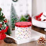 Christmas Candles, Xmas Berry Jam Scented Candle, Large 3 Wicks, 14 Oz Christmas String Lights Candle Gift