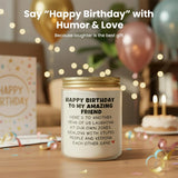Happy Birthday Gifts For Women Friendship, Funny Best Friend Friendship Birthday Gifts For Women Bestie Bff Coworker Classmate, Amazing Friends Sister Lavender Candle