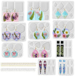Earrings Molds With Varieties Of Shapes And Sizes, 171Pcs Resin Jewelry Making Kit, Stud Dangle Drop Earrings Resin Molds With Hole