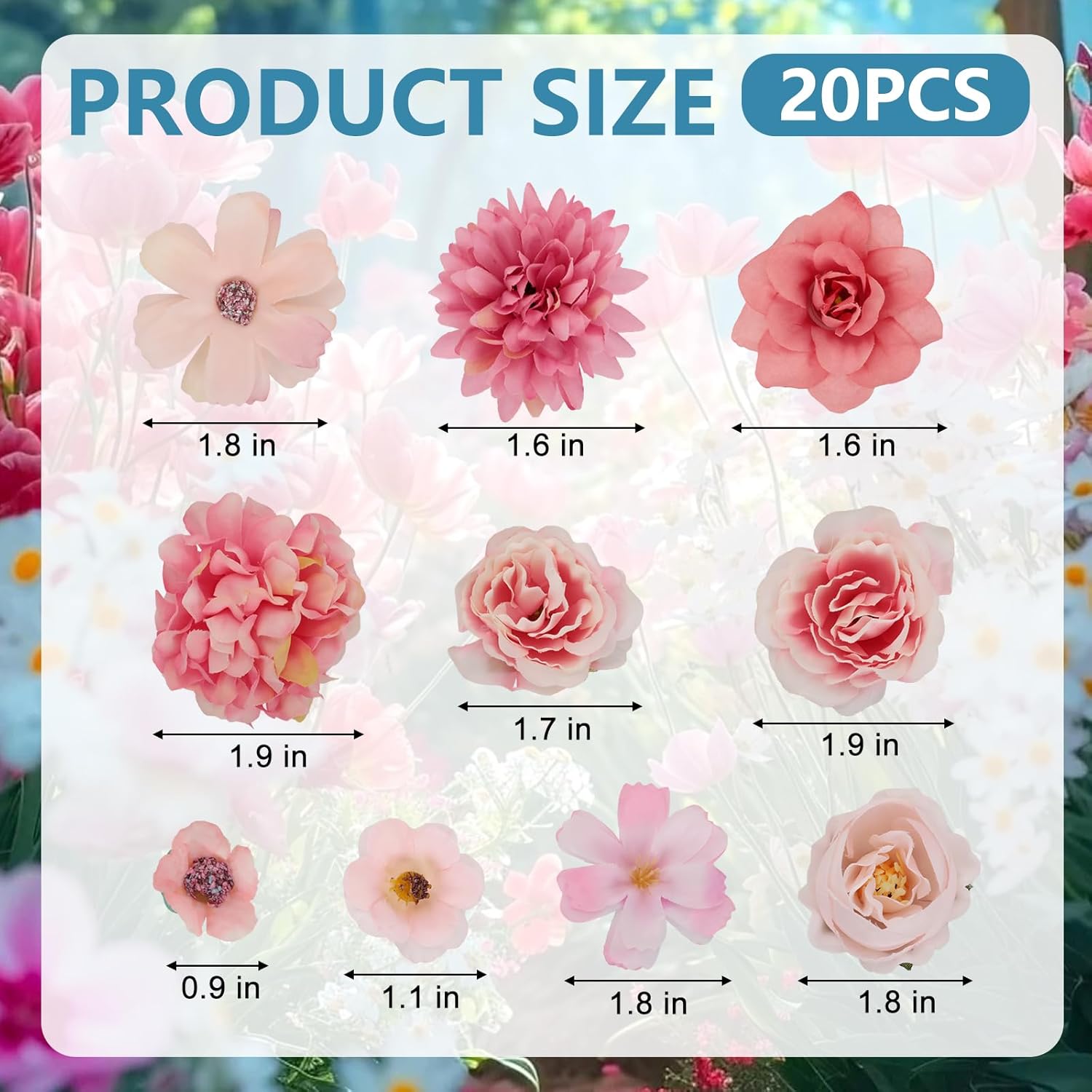 20Pcs Pink Roses Artificial Flowers Bouquet For Graduation Cap Diy, Wedding Cake Decor, Party Floral Arrangement, Home Decoration
