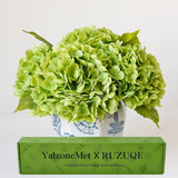 3 Pcs 21 Inch Artificial Dark Green Hydrangea Natural Lifelike Real Touch Faux Large Royal Hydrangea For Home Party Outdoor Wedding Decor Table Centerpiece Artificial Flower