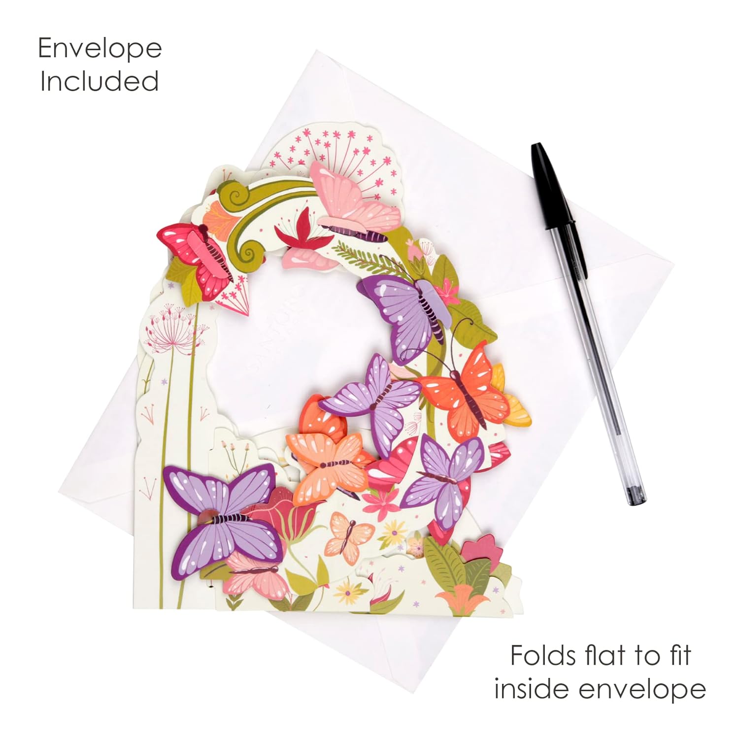SANTORO Pendulum, 3D Pop Up Greeting Card - Butterflies - For Her, Mom, Daughter, Wife, Mothers Day, Anniversary, Spiritual Insect Card, New Beginnings, Elegant Sympathy Card, Milestone Celebration