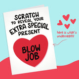 Funny Scratch Off Valentine'S Day Card For Him 5 X7 Inch | Funny Anniversary Card For Boyfriend Husband Fiance | Naughty Scratch Off Valentine Greeting Card Big Heart Gift For Men