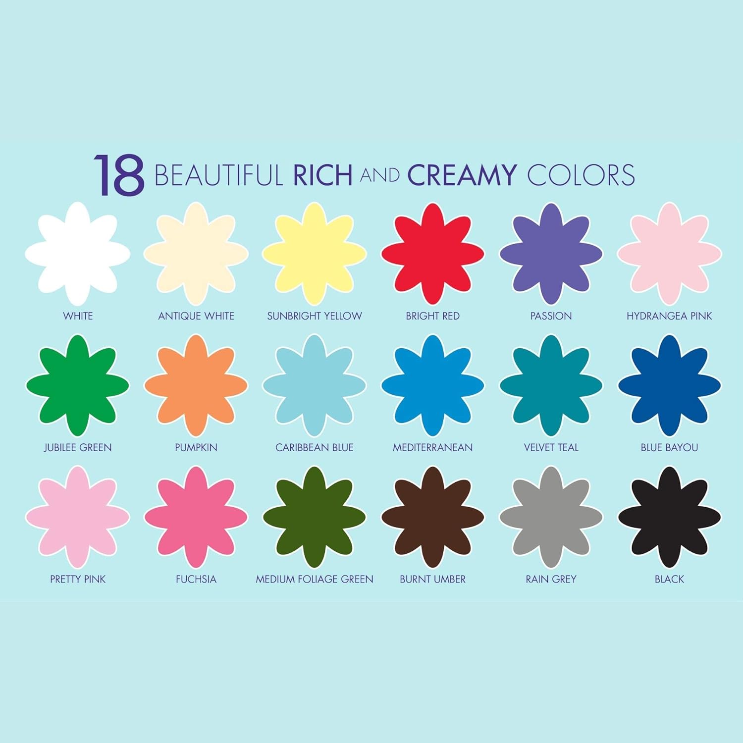 Delta Creative 18 Ceramcoat Acrylic Paint Set, 2 oz, Top Colors