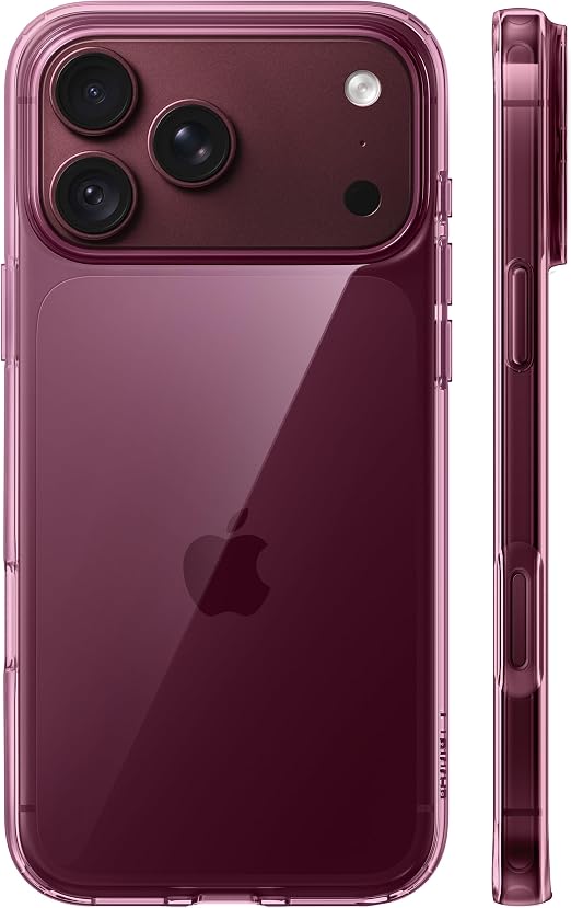 iPhone 17 Pro Max / iPhone 18 Pro Crystal Burgundy Case 6.3 Inch Anti Yellowing Cover