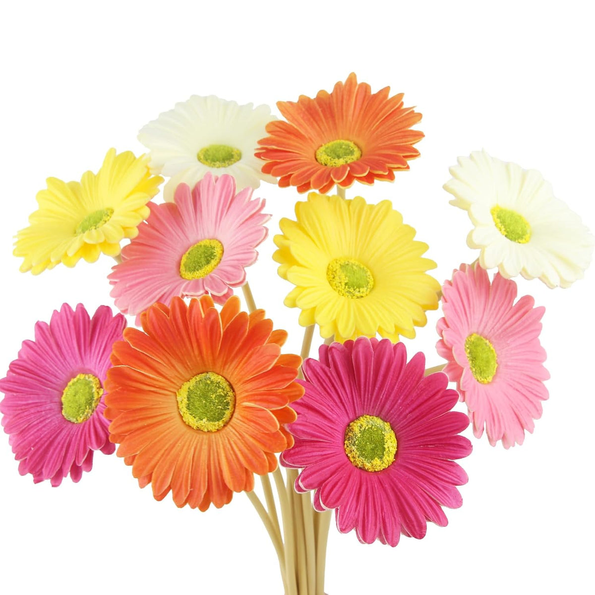 10 Pcs Artificial Gerbera Daisies Flowers Artificial Daisy Bouquet Fake Daisy Stems Faux Flowers Bulk Artificial Flowers Wildflowers Silk Flowers For Wedding Bridal Bouquet Party Home Kitchen