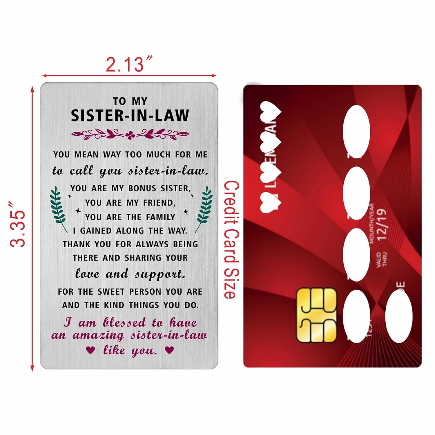 Valentines Day Card For Sister In Law - Gifts For My Sister-In-Law Birthday Wedding Easter Graduation Card