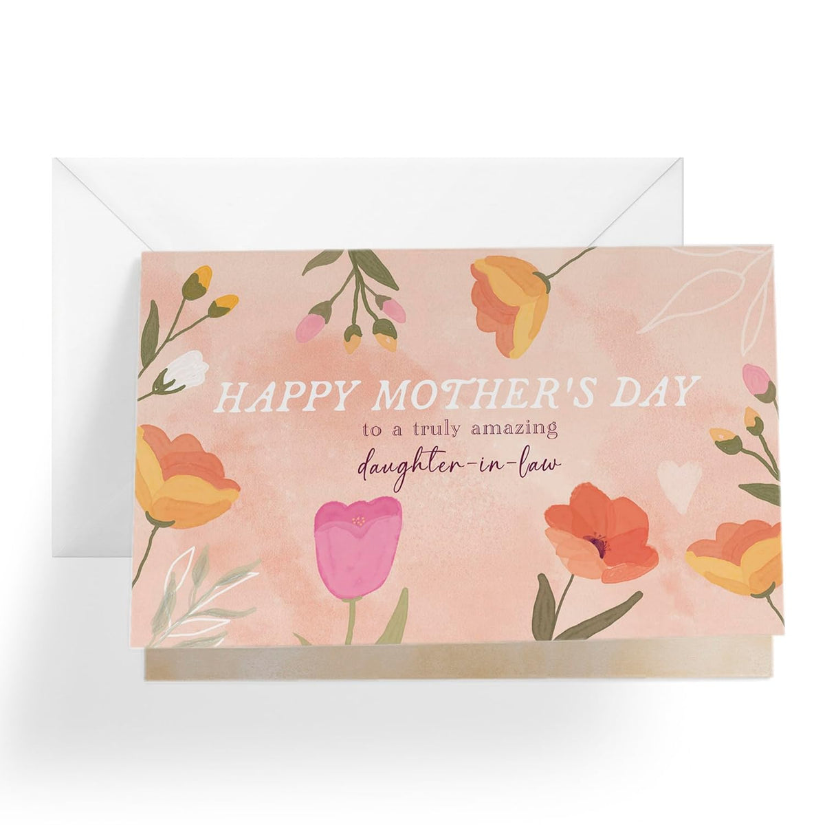 Mothers Day Card For Daughter-In-Law | Painted Poppies + Tulips | Your Card Helps Animals In Need | 5”X7.5” | Single Card + Envelope | Female Owned Small Business Made In Usa | Mddaulaw4