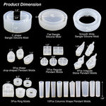 30Pcs Resin Jewelry Molds, Jewelry Molds For Uv Resin, Resina Silicone Molds Kit With Bracelet,Pendant,Ring For Epoxy Casting