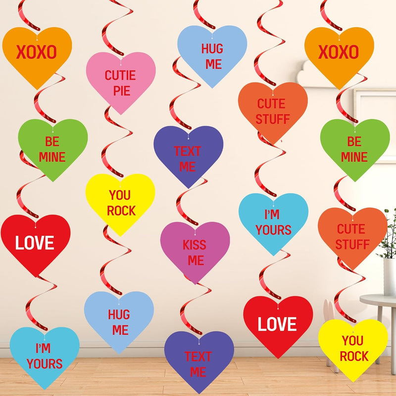 Valentine'S Day Hanging Decorations Heart Hanging Swirls Valentine'S D