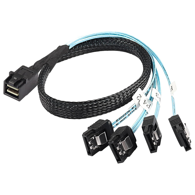 Hd Mini Sas Sff-8643 To Sata Cable, Sff-8643 Host To 4X Sata Target Cable Comp