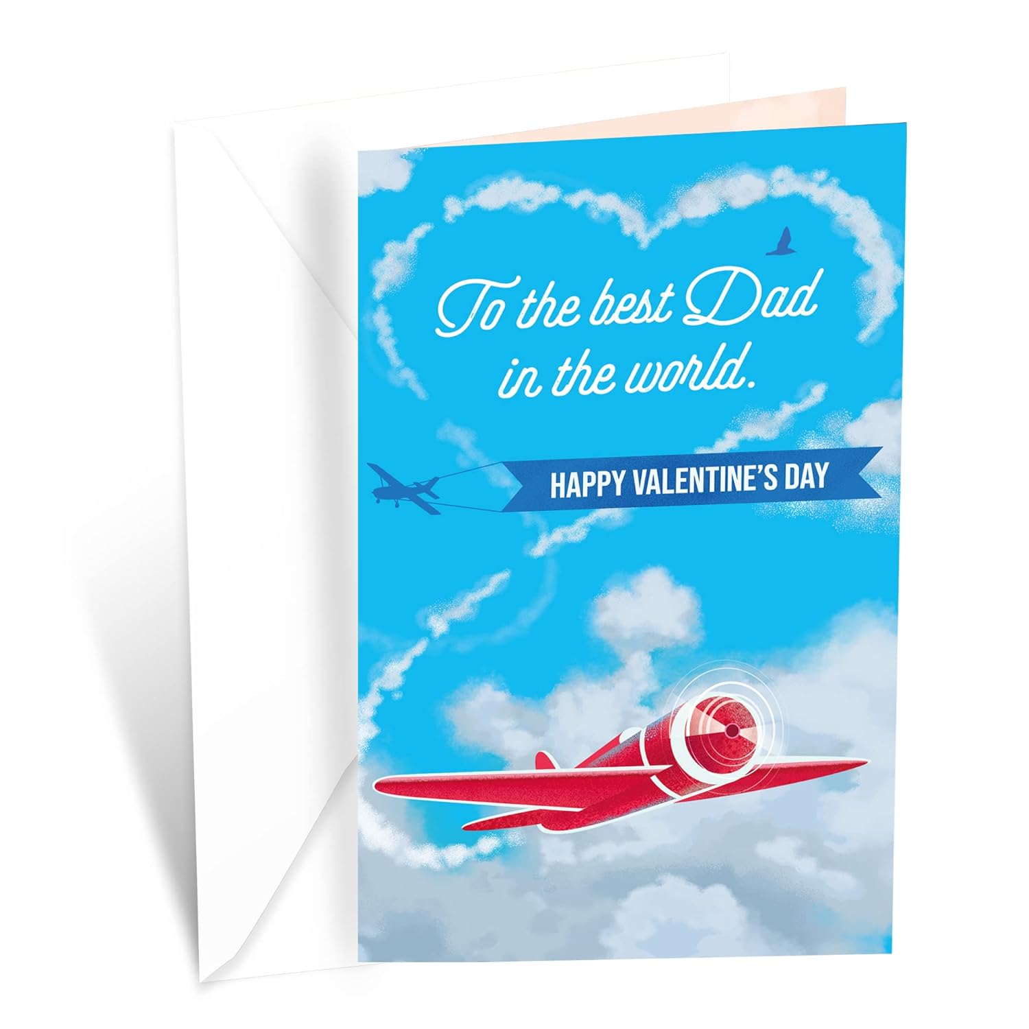 Dad Valentine'S Day Card, Made In America, Eco-Friendly, Thick Card Stock With Premium Envelope 5In X 7.75In, Packaged In Protective Mailer (Best Dad In The World)