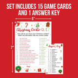 15 Christmas Cookie Quiz Game Cards- Holiday Party, Cookie Exchange, Office, Work, Church Group, Friends - Fun, Easy Activity For Women, Men, And Kids