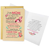 Heartfelt Birthday Card For Mom, Poem Mother Birthday Card From Daughter, To Me You Are The World...