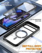 Pixel 9/9 Pro Case, MagSafe, Fingerprint ID, Shockproof, Clear, Screen Protector