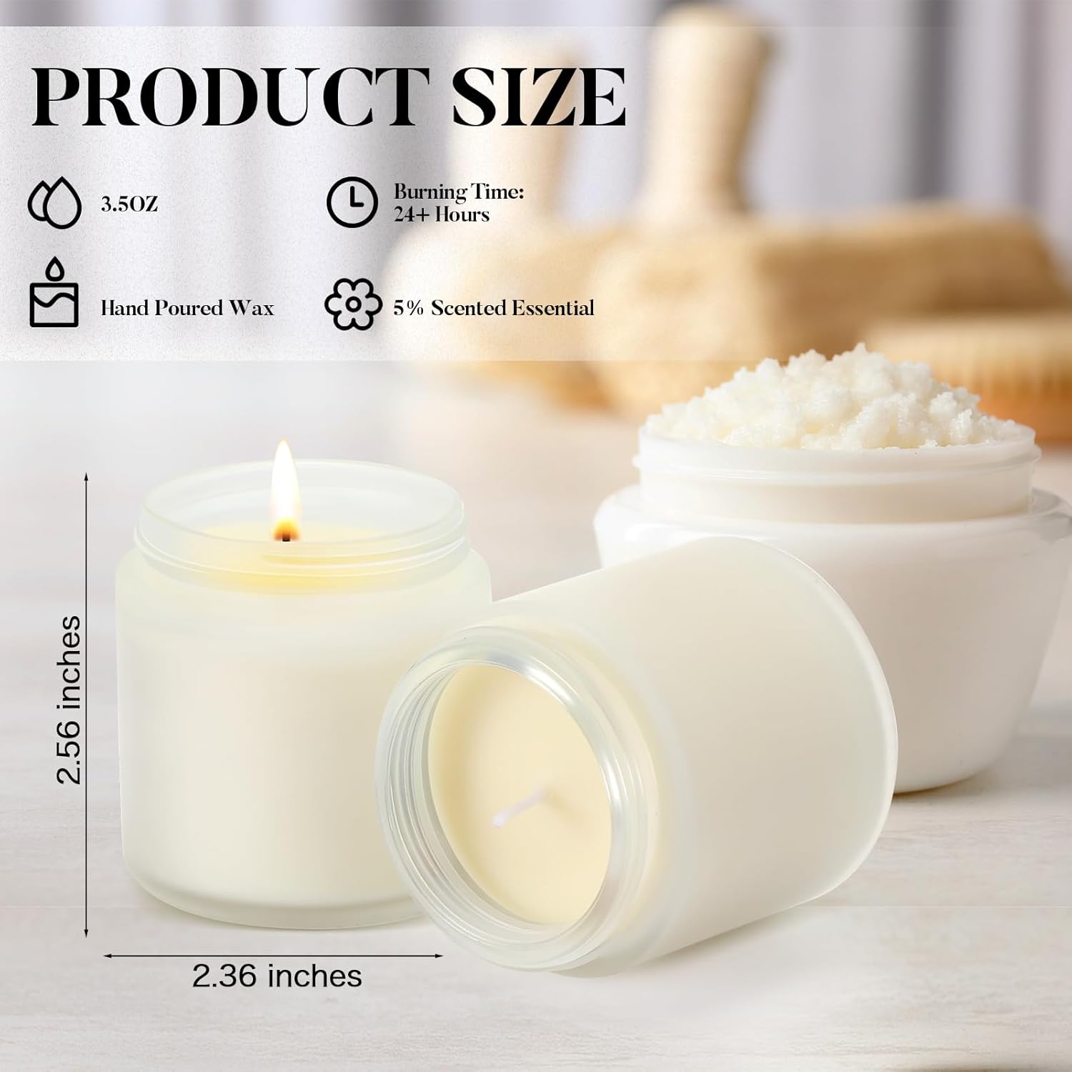 50 Pcs Mini Mason Jar Candles 3.5Oz Scented Small Jars Candles Bulk 10 Fragrances Relief Aromatherapy Gifts Set For Wedding Bridal Baby Shower Party Favors Birthday Gifts(Xmas Scent)