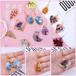 60Pcs Hollow Frame Pendants - Resin Craft Bezels Jewelry Molds For Necklaces And Earrings Making Supplies