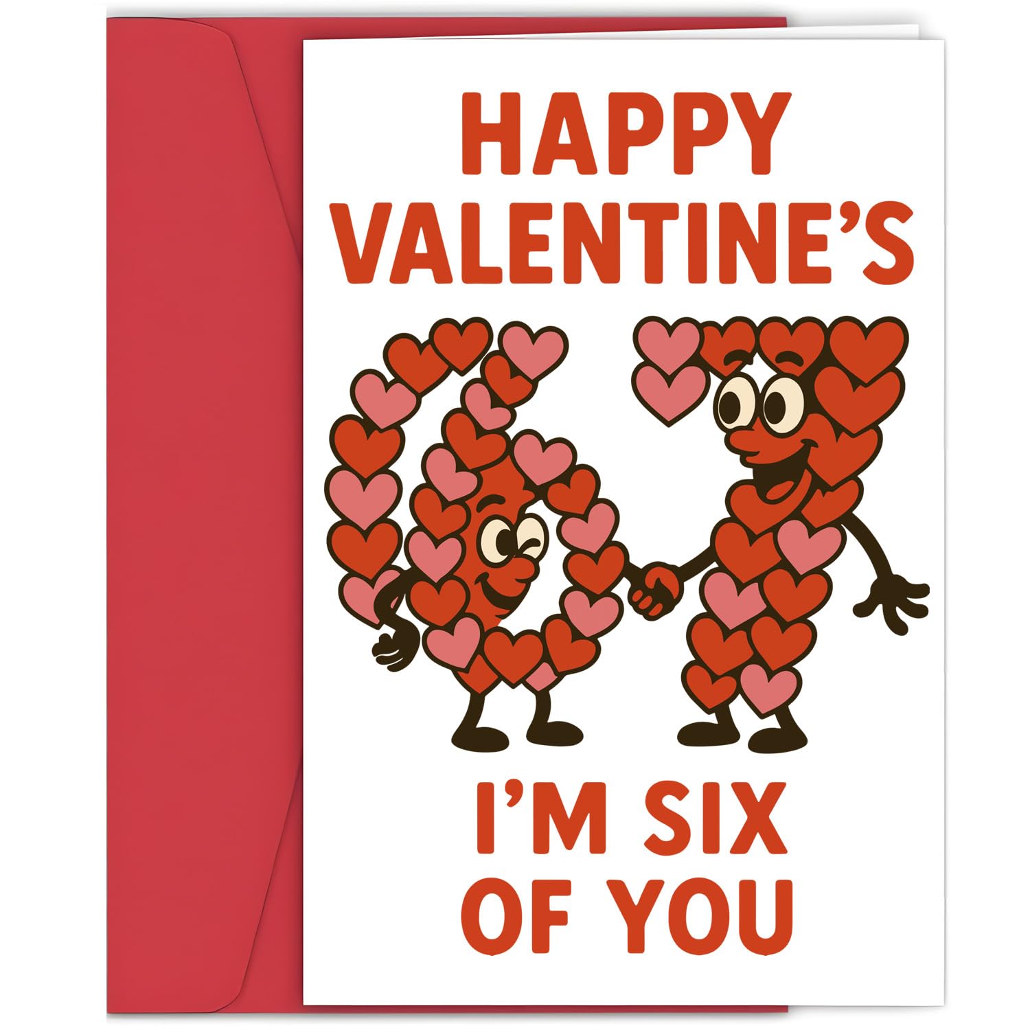 67 Valentines Gifts For Him, Boyfriend, Bf, Husband, Men - 67 Funny Meme 6 7 Valentines Card For Him -Anniversary, Birthday Gifts For Him- Single 5.3''X 8'' Romantic Love Folded Card With Red Envelope