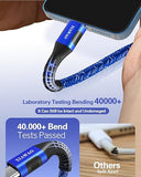 6 Pack USB A to USB C Fast Charging Cable for iPhone 17 16 15 Samsung Galaxy S25 S24 Pixel