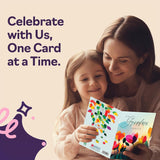 Grandma Birthday Card - Vibrant Summer Flowers - Vivid Happy Birthday Card For Grandma From Granddaughter Grandson, A5 Female Floral Bday Golden Greeting Cards