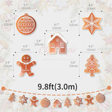 2 Pack Gingerbread Garland - Christmas Banner & Man Garland For Gingerbread Party Decor & Tree Decor