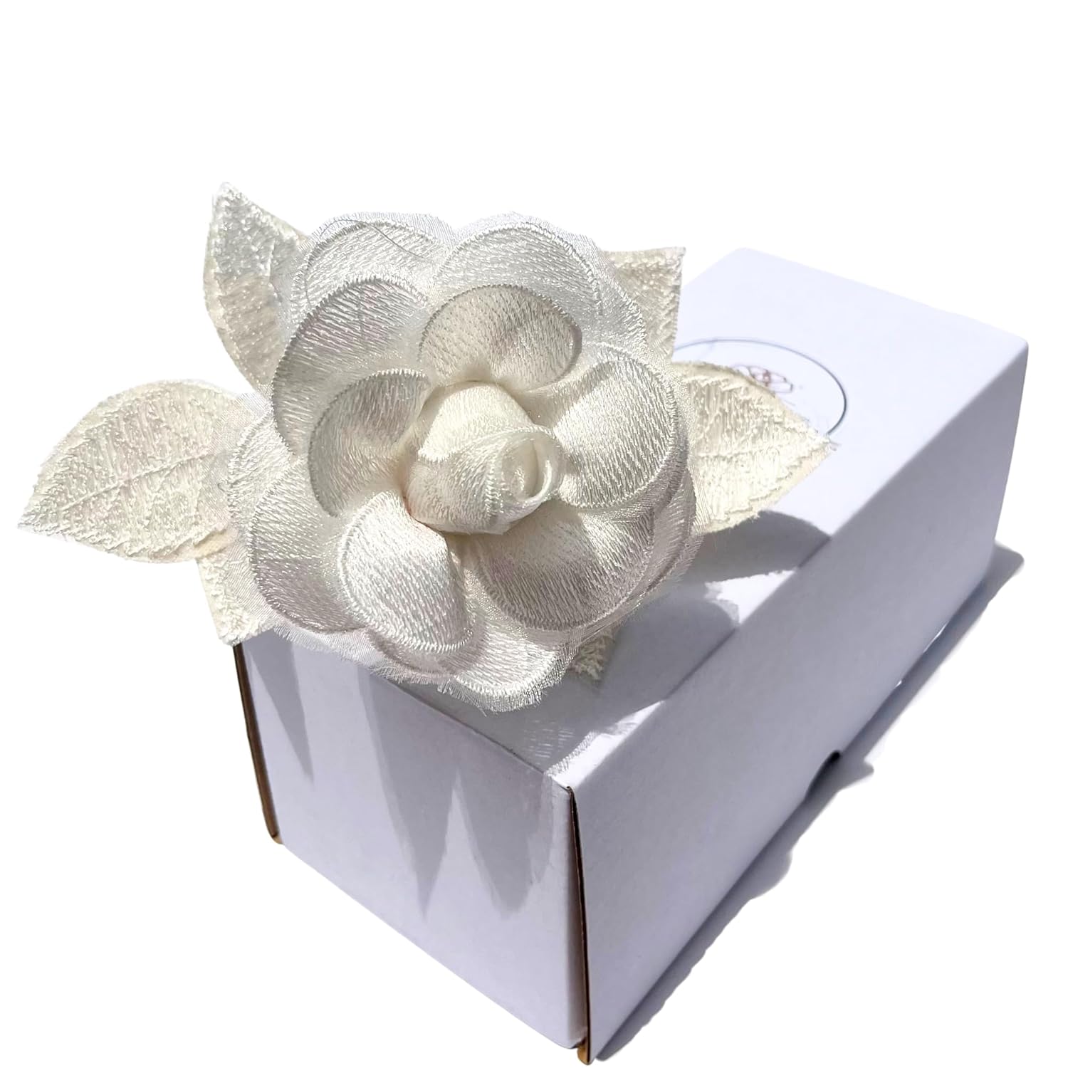 Handmade Lace Flower For 13Th Wedding, Valentine'S Day Gift, Lace Rose For Wife Husband 13 Year Marriage (White)