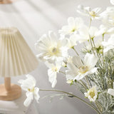 12 Pcs White Cosmos Artificial Flowers 23.6'' Fake Cosmos Wildflowers Silk Calliopsis Flower Arrangements Faux Bouquets Decorations For Wedding Bridal Shower Table Home Garden Party Decor