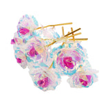 15 Pcs 24K Galaxy Rose Colorful Artificial Flowers Rainbow Rose Flower Forever Rose Best Gifts For Mother'S Day Thanksgiving Valentine'S Day Girl'S Birthday Party, Gradient Color