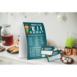 What'S Your Elf Name Game, Christmas Party Games Activities, 1 Sign And 50 Name Tag Stickers -Jj049