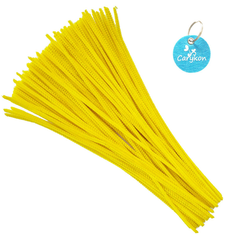 100 Pcs Fuzzy Chenille Stems Pipe Cleaners For Arts And Crafts (Yellow)