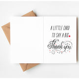 Thank You Card With Envelope – Simple Cute Thank You Card, Grateful Gifts For Him, Her, Teacher, Boss, Doctor, Mom Dad, Coworker, Women, Men, Bridesmaids, Groomsmen – Folded 5X7" Card, Blank Inside