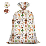 1 Pcs Extra Large Woodland Gift Bags Baby Shower Plastic - 56 * 36 Inch Jumbo Forest Animal Present Gift Bags Baby Girls Boys Newborn Parties Favors Decorations Oh Baby