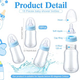 Bottle Chug Baby Shower Games Favors Including 18 Pcs Bottles With 1 Bottle Chug Wooden Sign For Gender Reveal Baby Shower Party Supplies(Blue,Elephant)