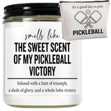 Funny Pickleball Gift Set - Scented Candle & Cosmetic Bag - Pickleball Gifts For Women, Men, Players, Coaches - Gag Gift For Birthday, Christmas, Stocking Stuffers, Pickleball Enthusiasts