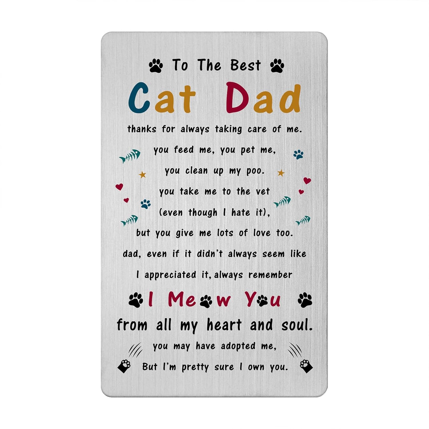 Valentines Day Card For Cat Dad - Gifts For Cat Dad Father Lover Birthday Thanksgiving Father'S Day Easter Card