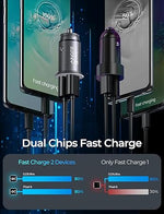 45W Super Fast All-Metal Car Charger, Quick Charge for iPhone & Samsung