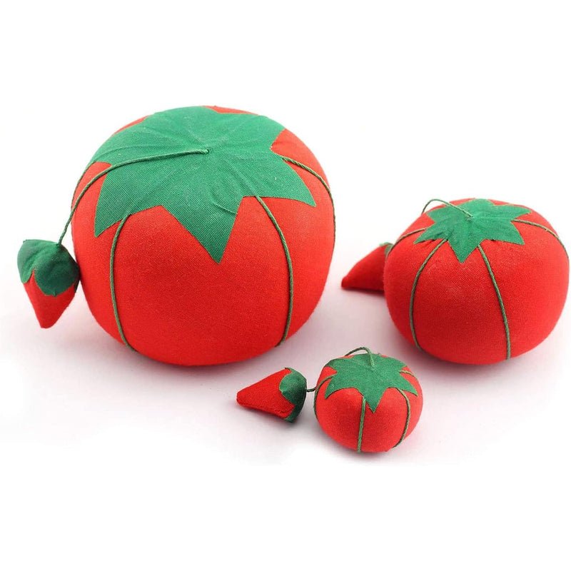 3Pcs Tomato Shaped Needle Pin Cushion Diy Handcraft Tool For Cross Stitch Sewi